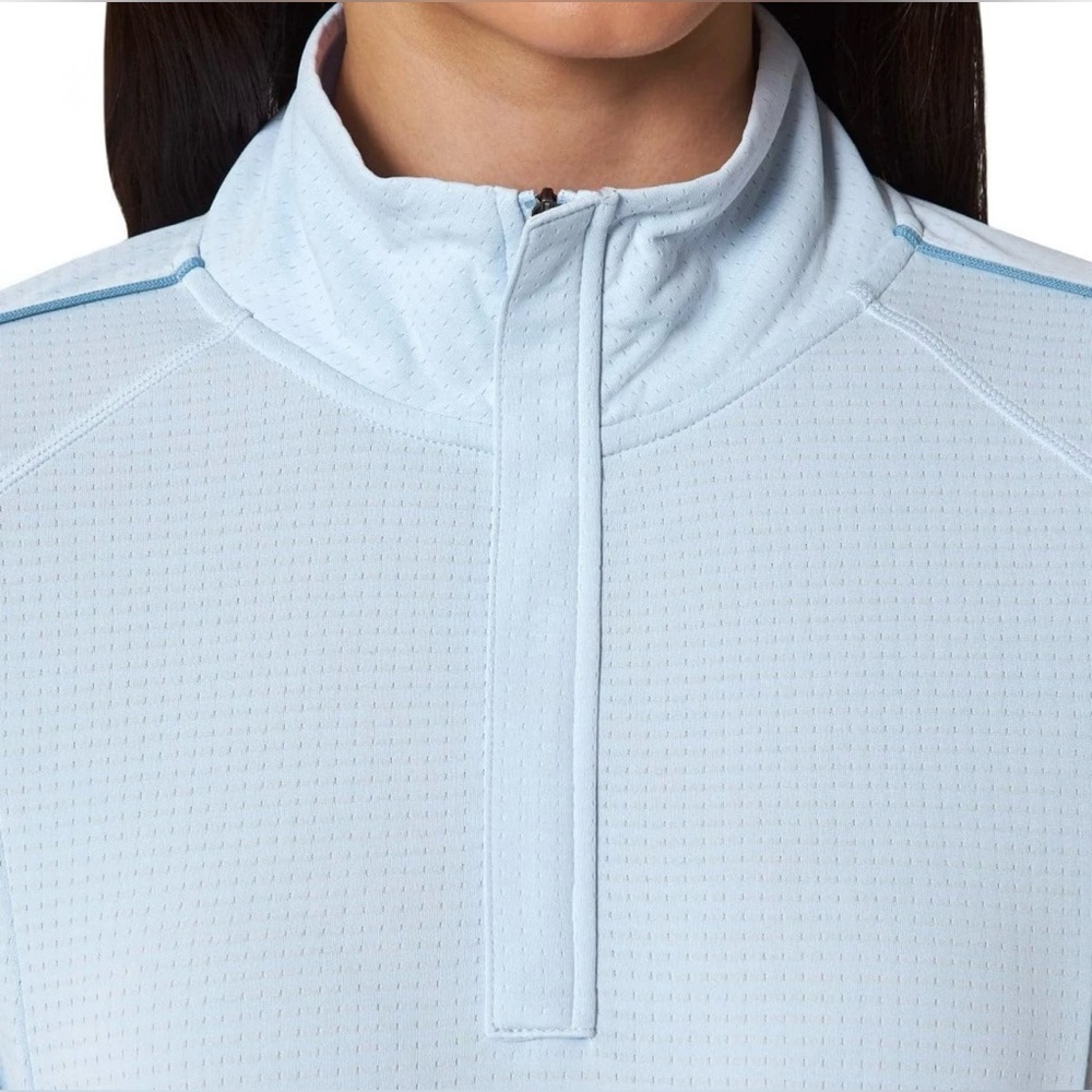 Mondetta Wonen’s Lightweight Sky Blue Quarter-Zip Pullover Shirt Size Large NWOT - Picture 4 of 14